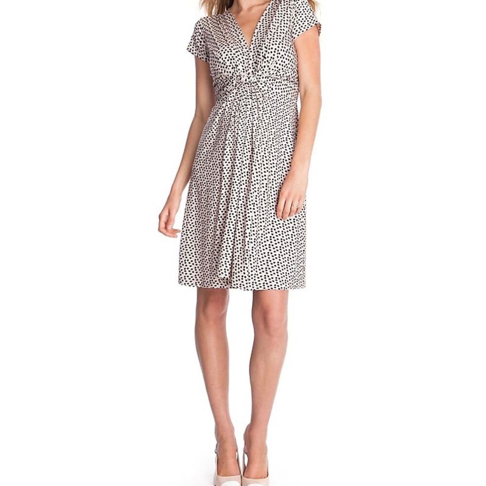 Seraphine Jolene Knot Front Maternity Dress Women's US 10 Polka Dot